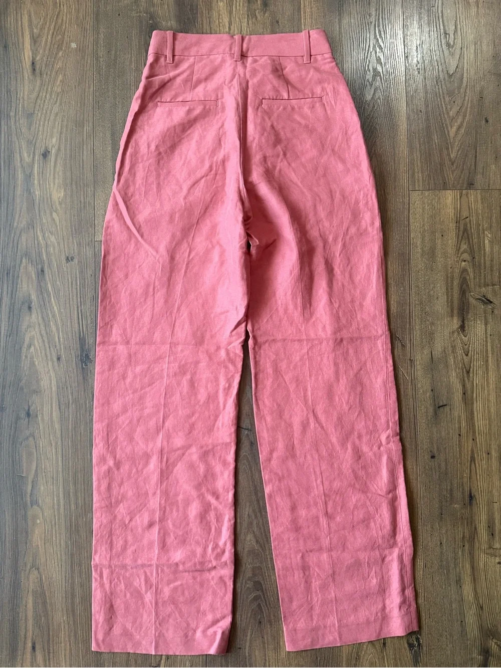 Wilfred Aritzia Pink Linen Lyocell Wide Leg Pants Women’s Size 2 High Rise